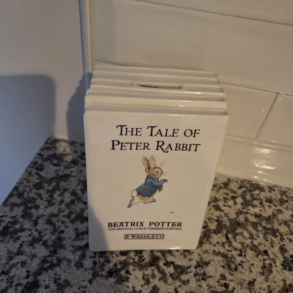 Beatrix Potter Peter Rabbit Book Money Box Bank - Picture 1 of 5